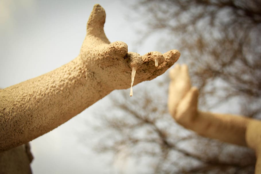 lanzhou, statue, winter, human body part, hand, human hand HD wallpaper