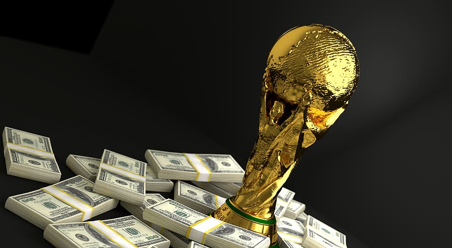 trophy, world, cup, football, championship, russia, competition