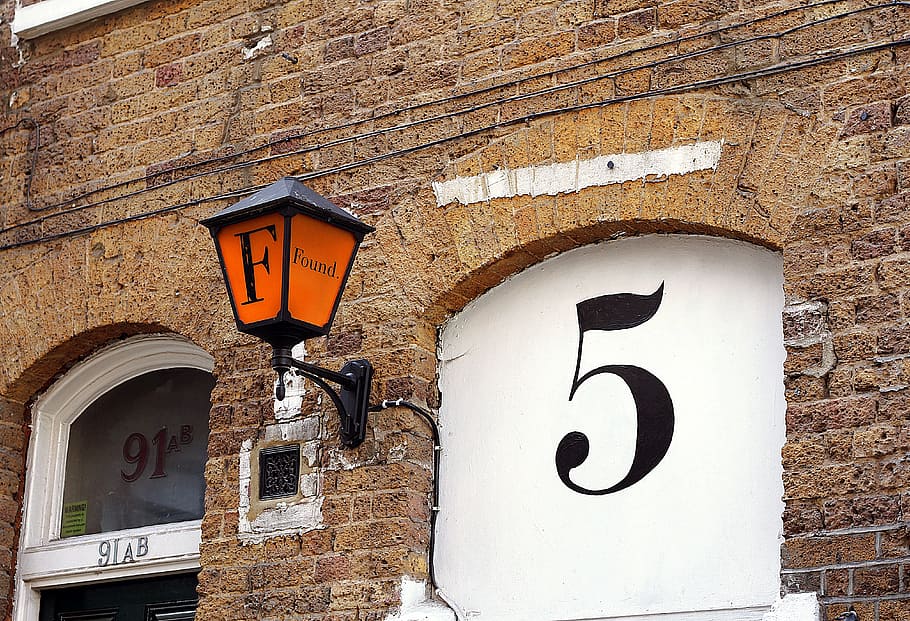 black wall mount lamp, orange, sconce, brown, concrete, building HD wallpaper