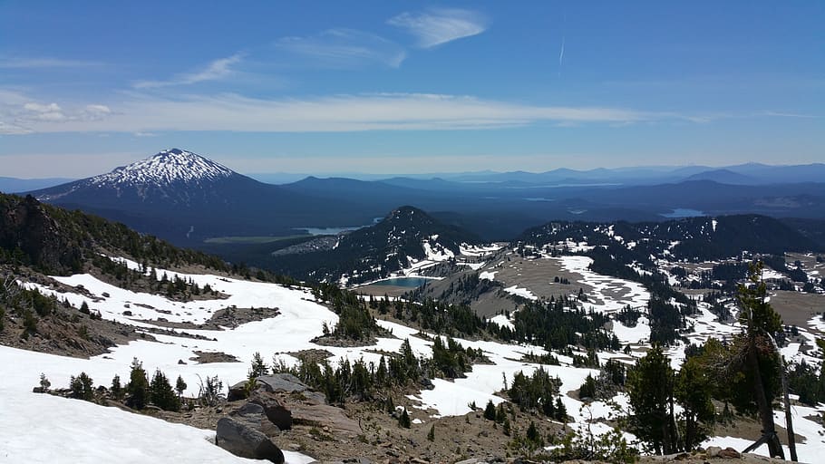 mountain, oregon, three sisters, scenics - nature, beauty in nature HD wallpaper