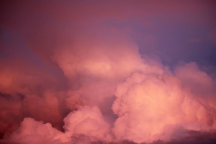 sunset, pink, clouds, cloudscape, nature, landscape, beautiful HD wallpaper