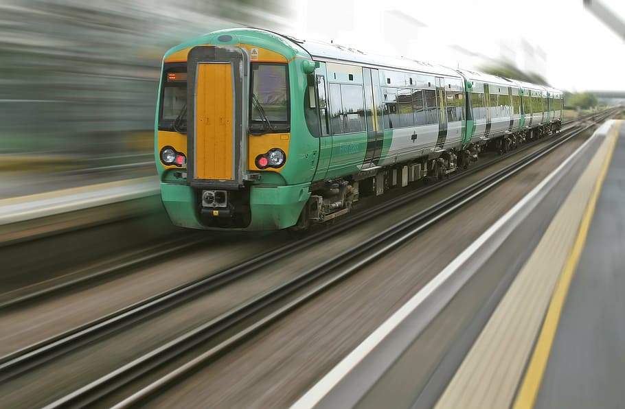 time lapse train photo, abstract, blur, britain, british, business