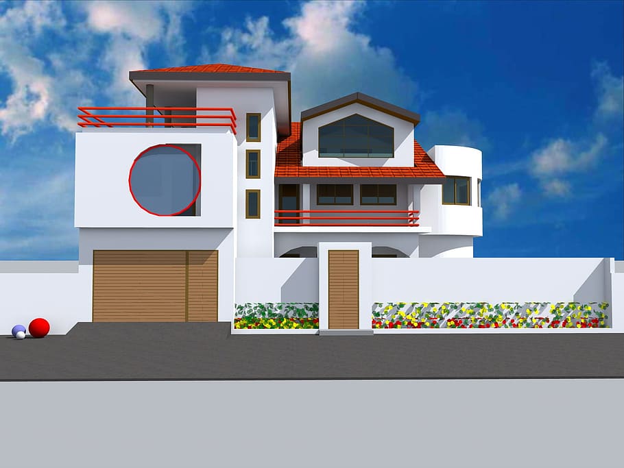 architecture, house, modern, design, sky, built structure, cloud - sky HD wallpaper