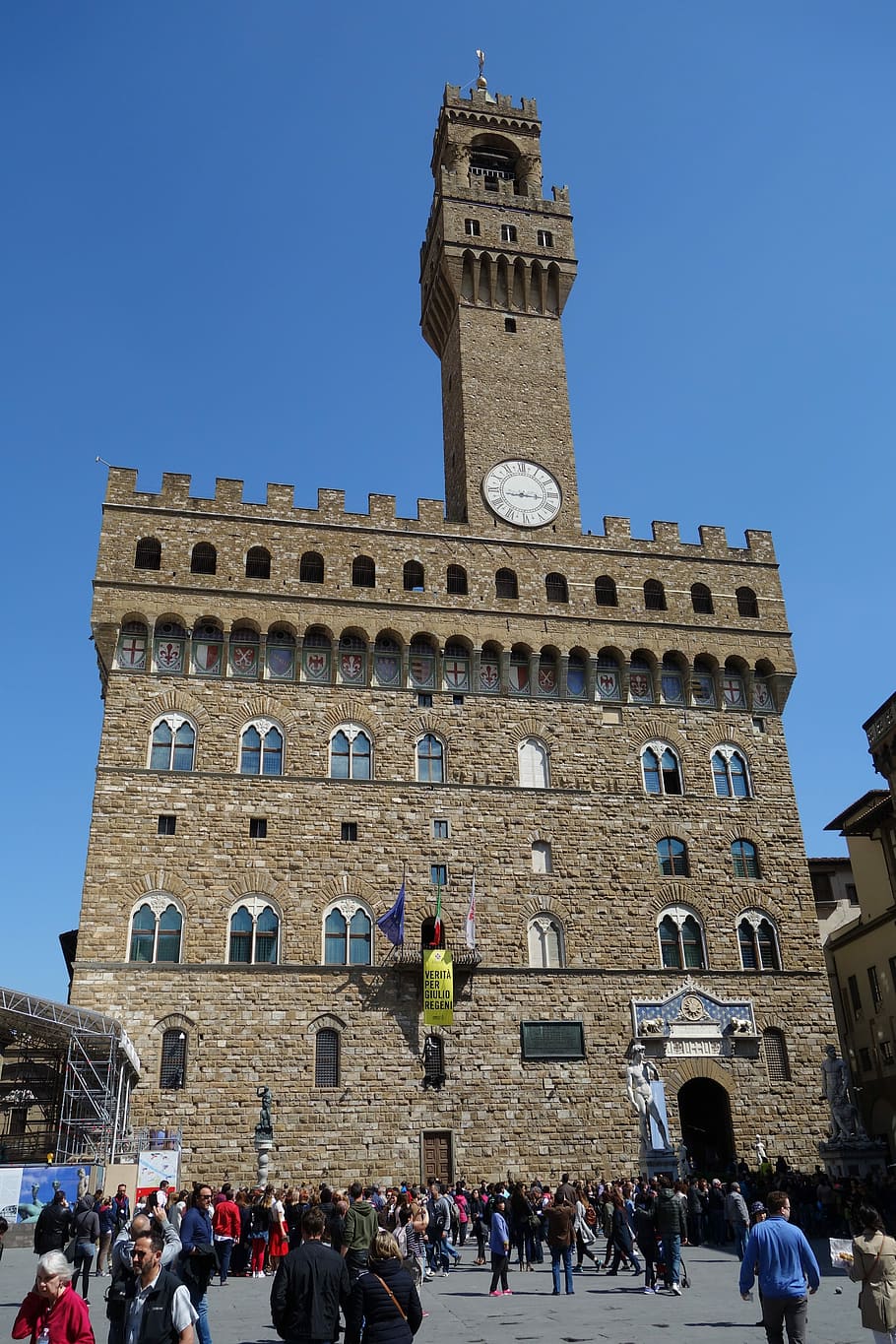 Florence, Palazzo Vecchio, Italy, architecture, travel, tourism, HD wallpaper