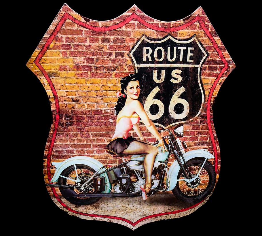 Route 66 artwork, Travel, Adventure, Offroad, america, dom, shield