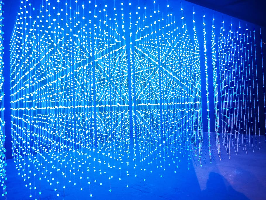 Pattern, Light, Color, Points, Structure, braid, abstract, blue HD wallpaper
