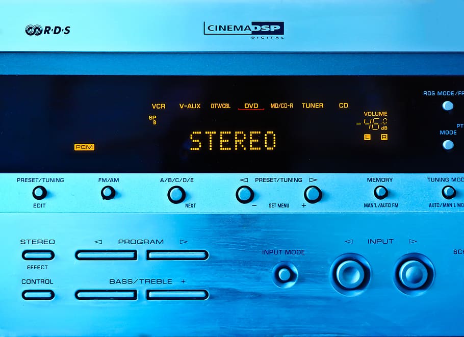 grey Cinema DSP stereo amplifier, music, volume, audio, listen to music HD wallpaper