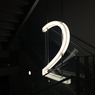 2 neon light, number 2, numbers, cod, signboard, lighting, illuminated signage HD wallpaper
