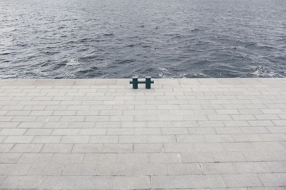 Minimal embankment, other, sea, outdoors, water, day, high angle view HD wallpaper