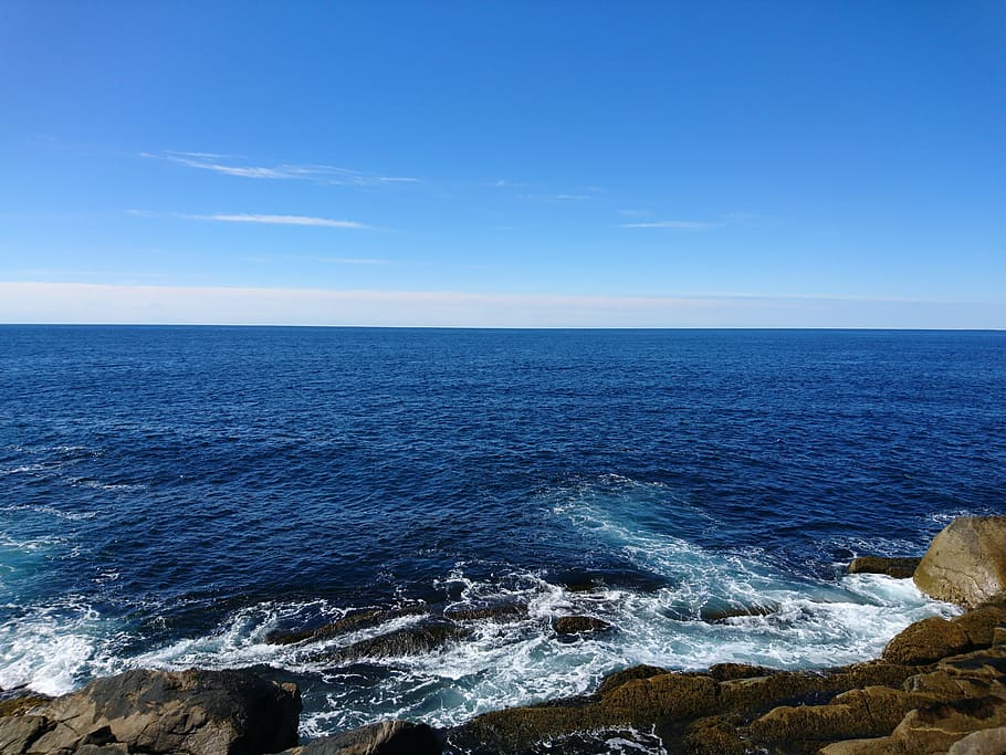 ocean, sky, blue, sea, water, horizon over water, scenics - nature HD wallpaper