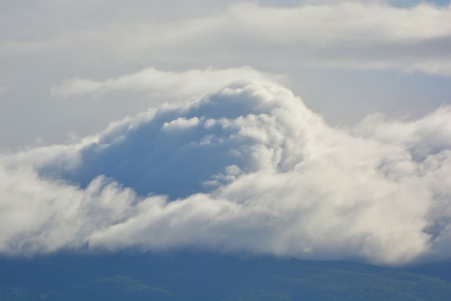 clouds, air, mountain, mont ventoux, mountain top, cloud - sky HD wallpaper