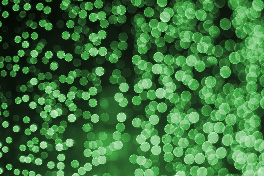 bokeh effect, lights, christmas lights, decoration, green, green color HD wallpaper