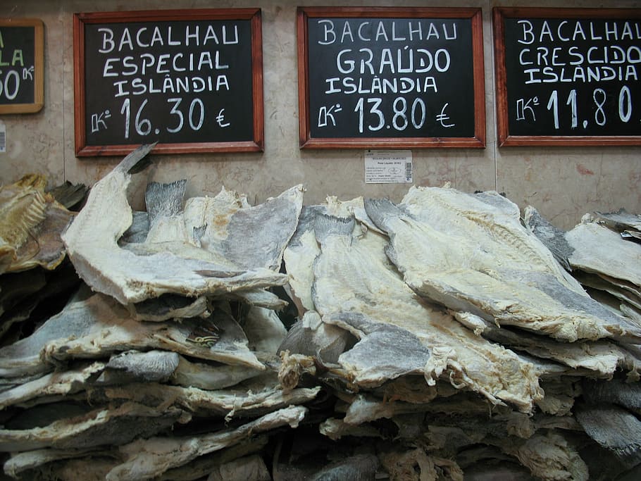 fish, cod, portugal, purchase, market, text, communication HD wallpaper