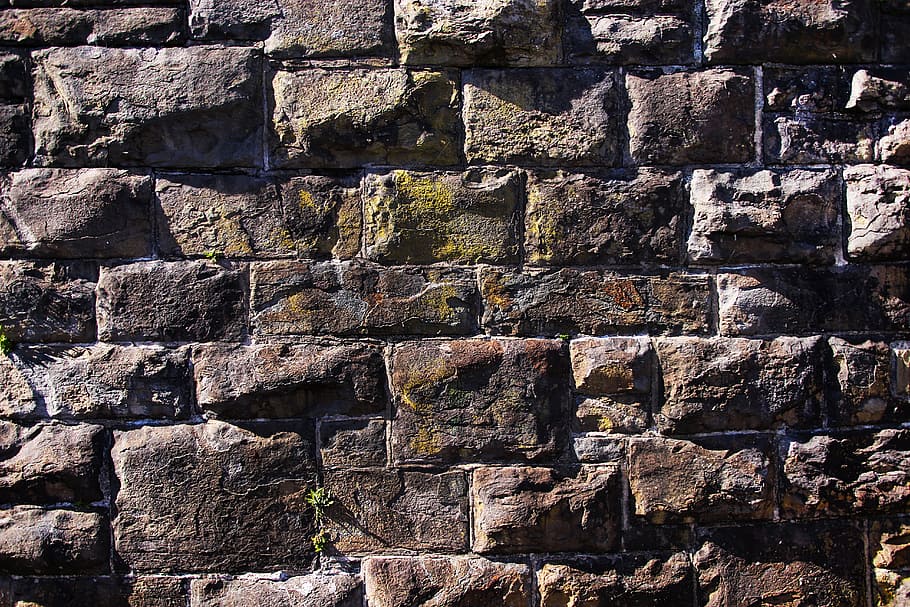 closeup photography of gray concrete wall at daytime, stone wall HD wallpaper