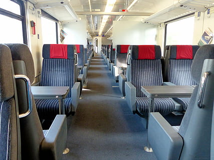 train, seats, compartment, vehicle seat, vehicle interior, empty HD wallpaper