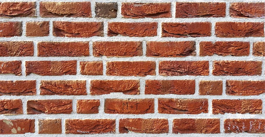 brown brick wall, background, texture, structure, stone, red, HD wallpaper