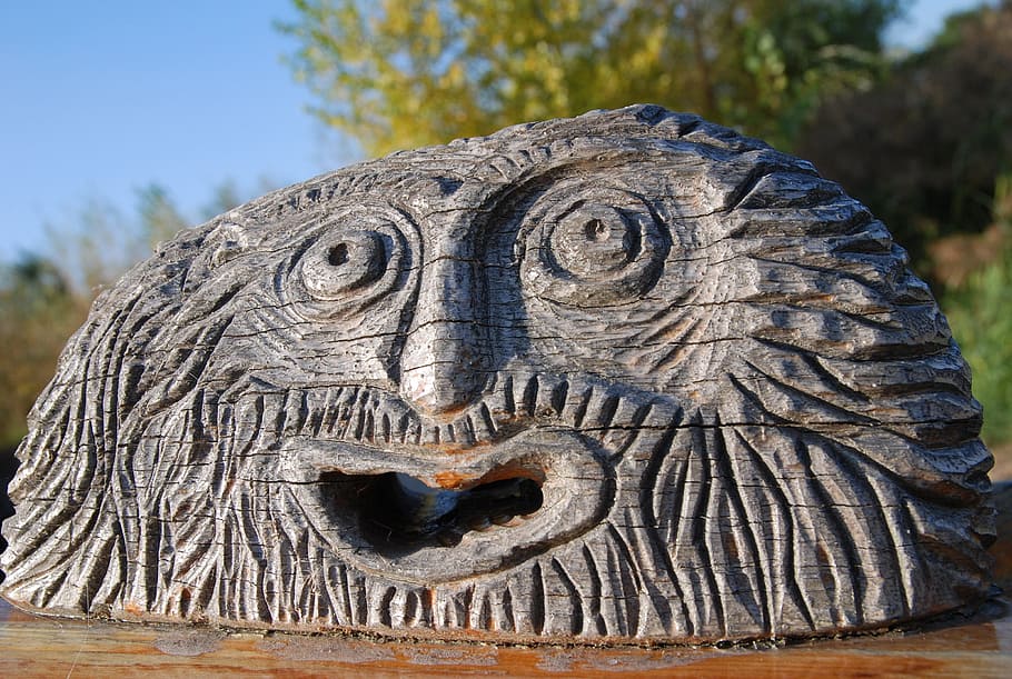 art, face, wood, day, close-up, art and craft, focus on foreground HD wallpaper