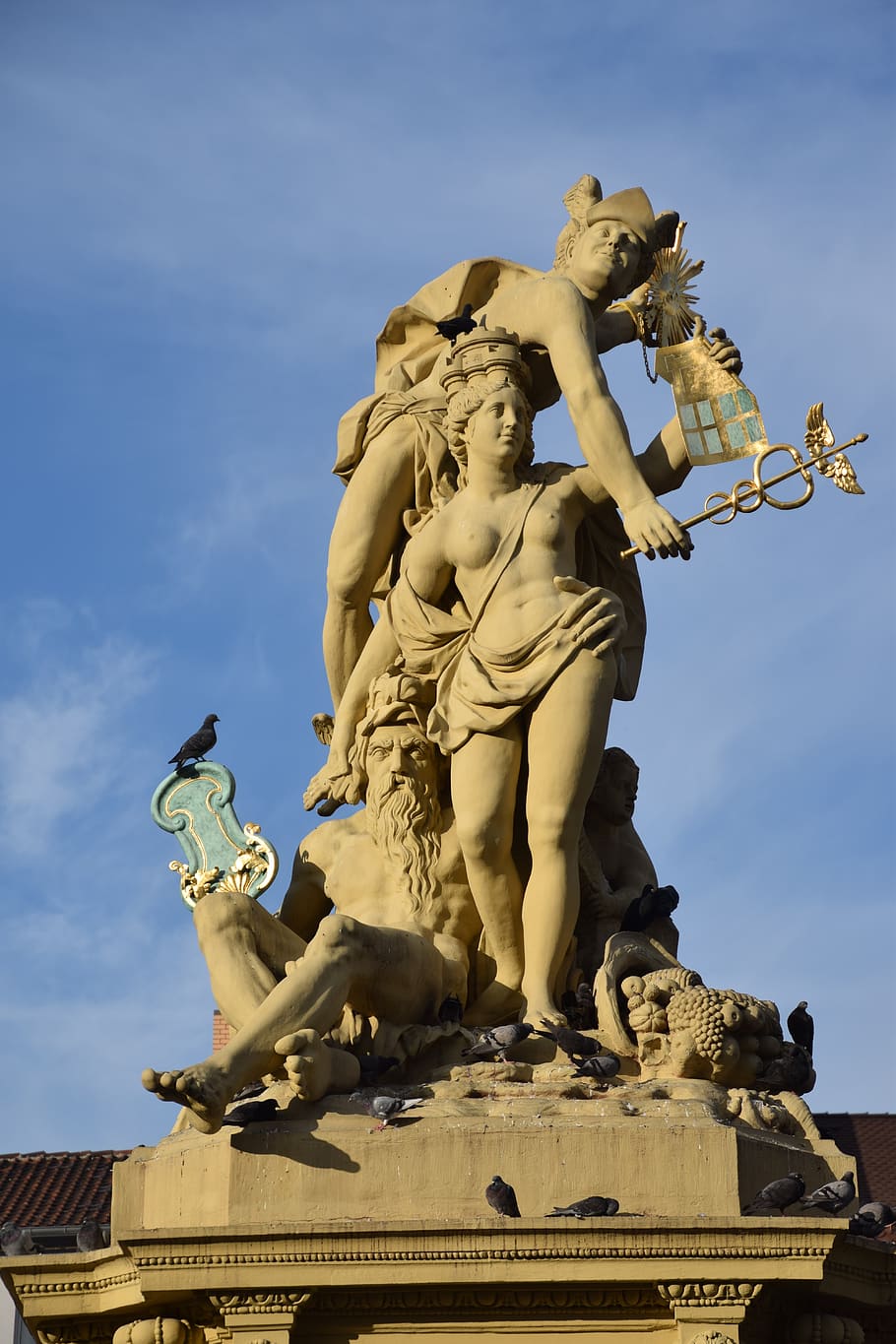altes rathaus, mannheim, germany, sculpture, art and craft HD wallpaper
