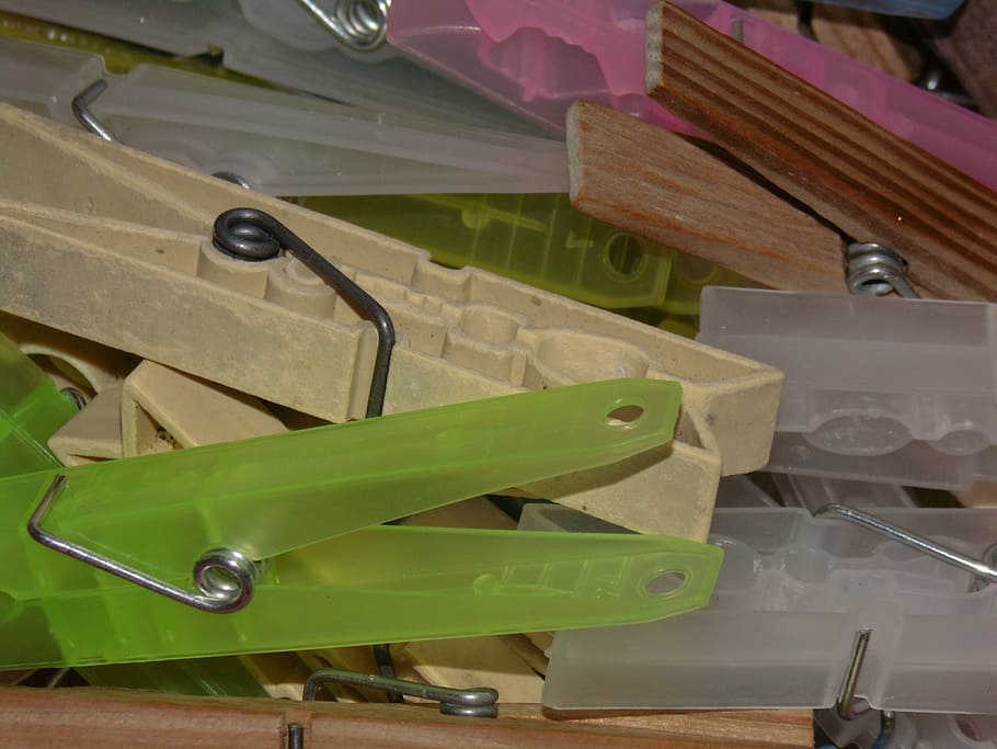 clothespins, laundry, no people, indoors, wood - material, metal HD wallpaper