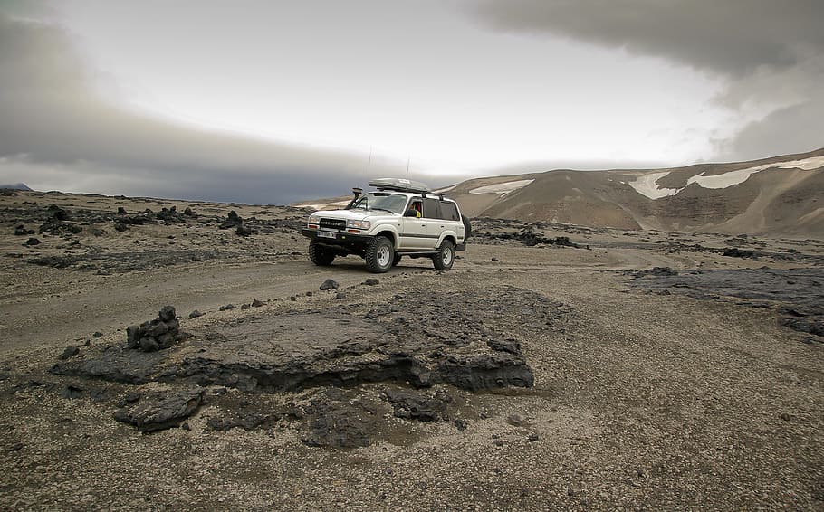 Iceland, Askja, Desert, Volcanism, Lava, toyota 4x4, land cruiser, HD wallpaper