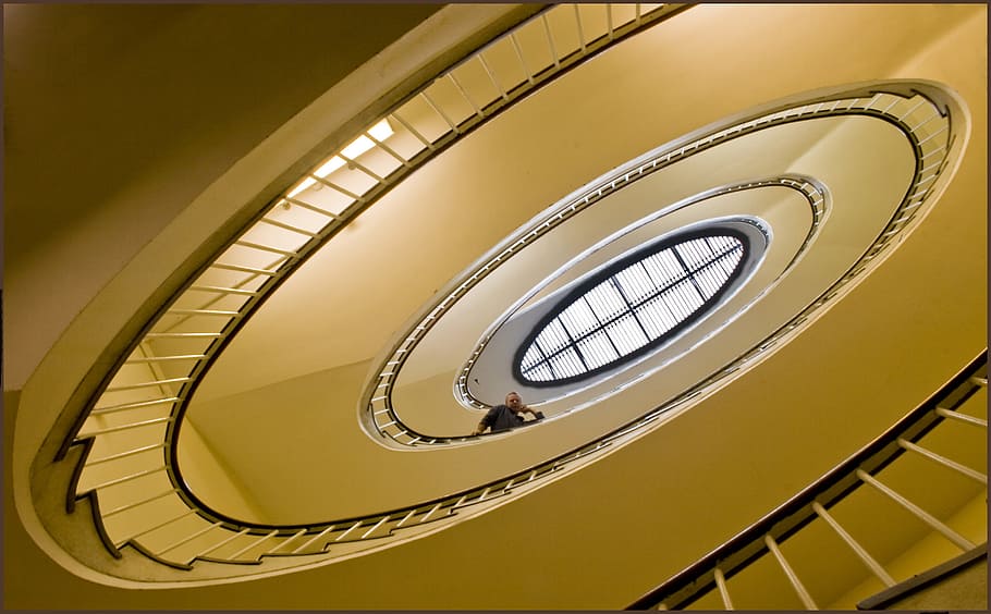 architecture, modern, contemporary, step, spiral, staircase HD wallpaper