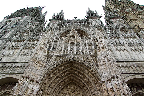 rouen, normandy, cathedral, gothic, architecture, building exterior HD wallpaper