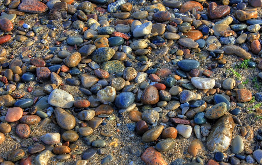 pebbles, ground, texture, stones, gravel, rock, pattern, nature HD wallpaper