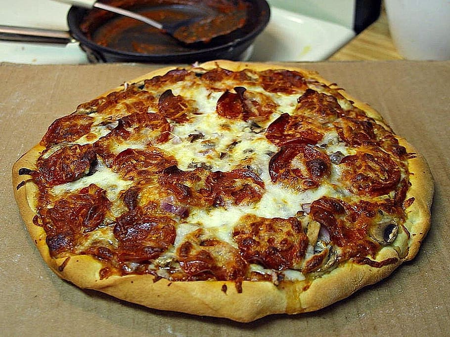 fast, pepperoni, pizza, drink, food, food and drink, freshness HD wallpaper