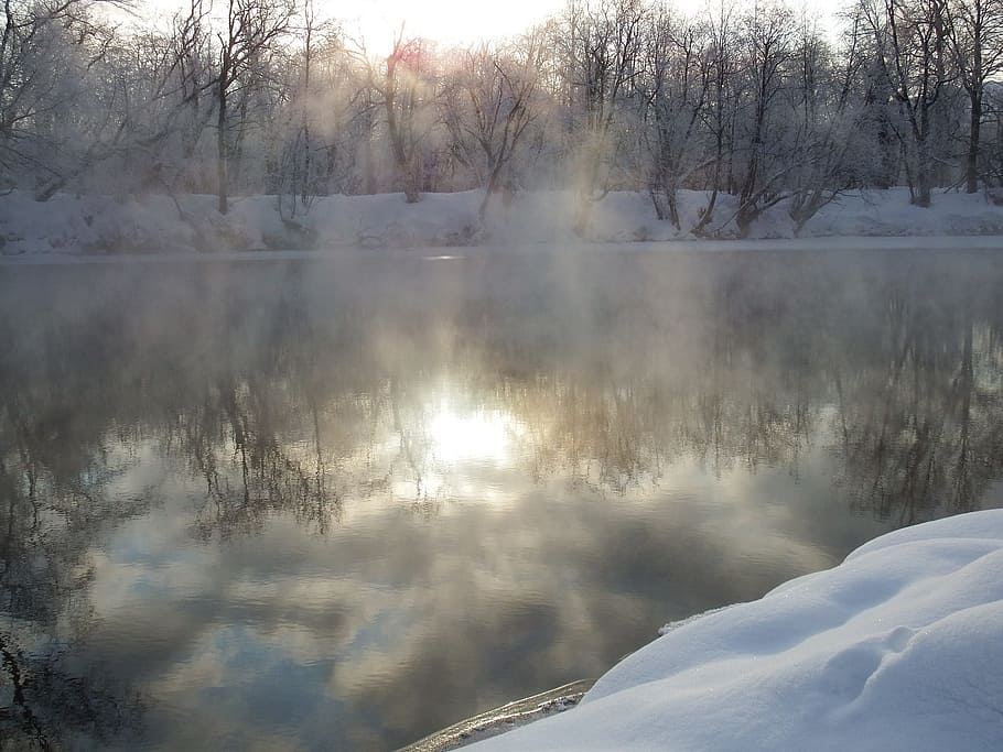 river, back on track, bend, water, for, turn the river, evening HD wallpaper