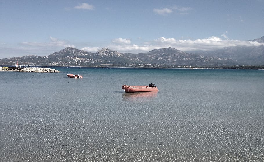 boat, dingy, water, ocean, shore, vessel, sea, nautical, raft HD wallpaper