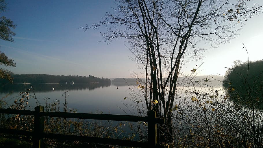 winter, lake, good view, rest, wide, landscape, water, panorama HD wallpaper