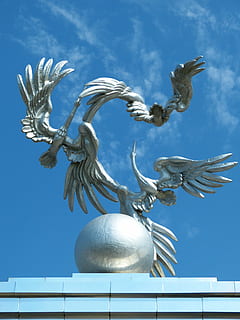 tashkent, independence square, monument, storks, uzbekistan HD wallpaper