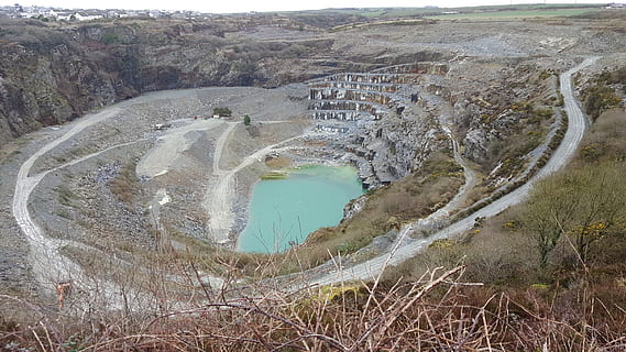 slate, mine, open cast, delabole, cornwall, quarry, uk, pit HD wallpaper