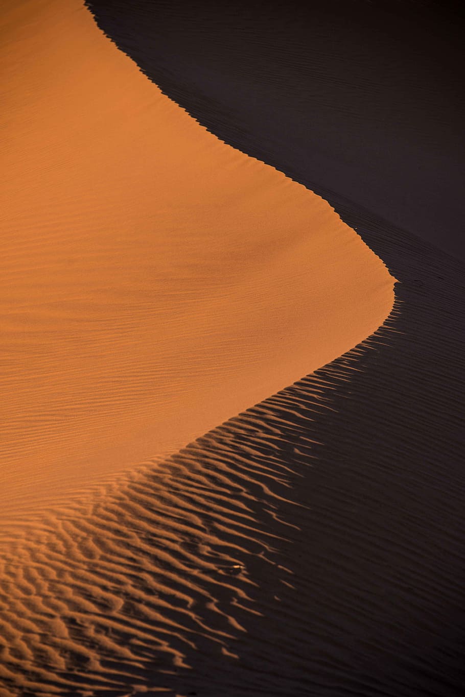 photo of sand dune, high angle photography of desert, ripples HD wallpaper