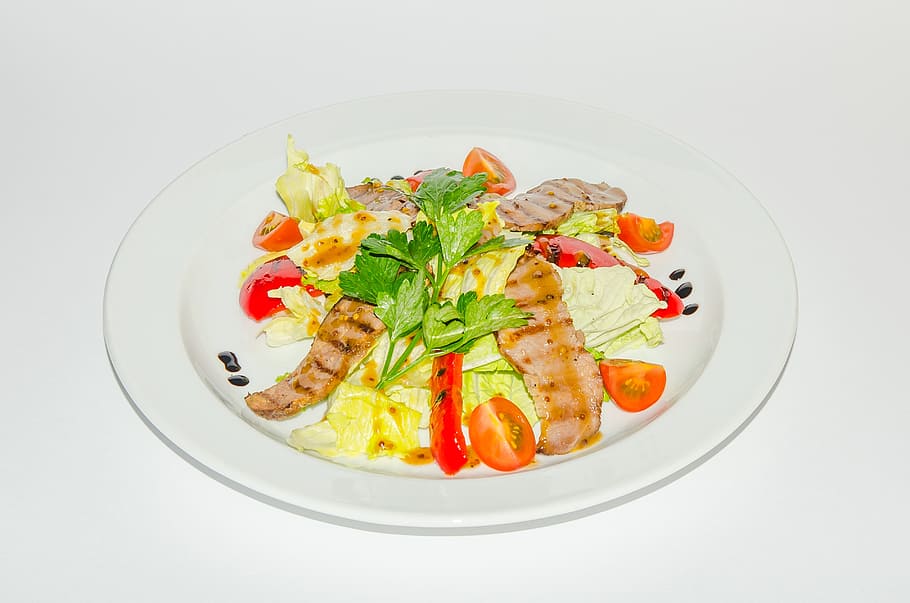 bacon, sausage, appetizer, tomatoes, slicing, vegetables, delicious HD wallpaper