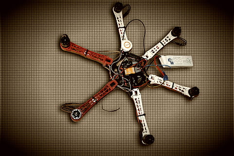 drone, copter, multicopter, hexacopter, indoors, no people HD wallpaper