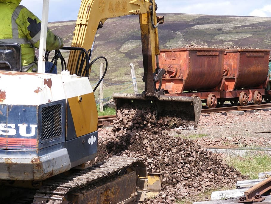 Digger, Earth, Mover, Heavy, Machinery, dumper, hydraulics HD wallpaper