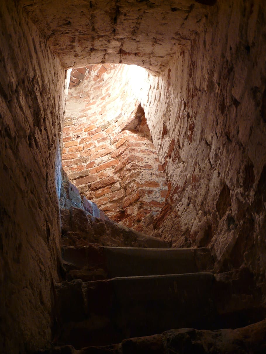 Emergence, Stairs, Light, gradually, tunnel, keller, vault HD wallpaper