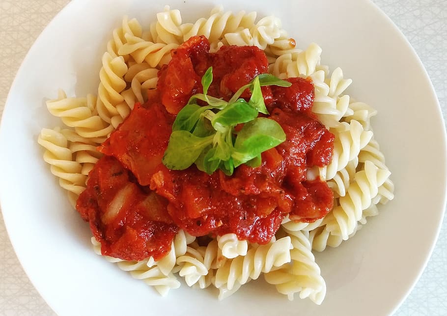 food, lunch, meal, pasta, cooked, delicious, dinner, foodporn HD wallpaper
