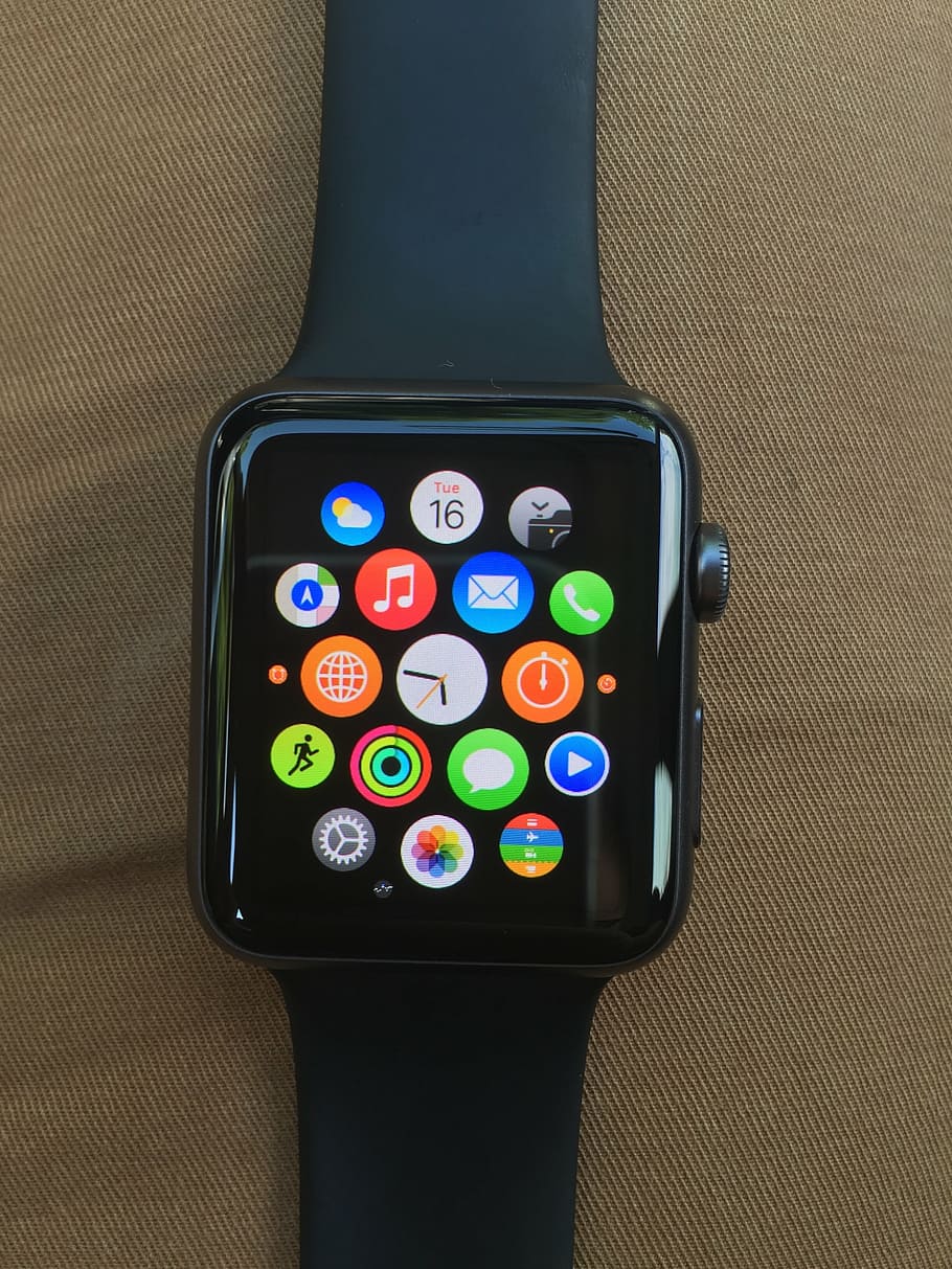 watch, apple, technology, equipment, indoors, communication HD wallpaper
