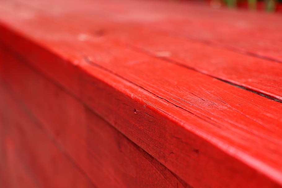 texture, red, wood, structure, railing, selective focus, wood - material, HD wallpaper