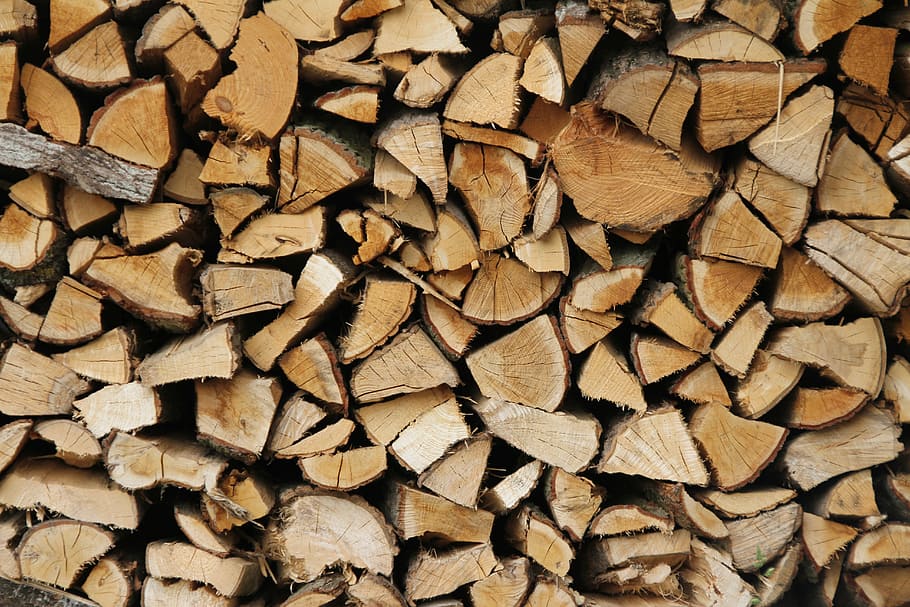 firewood, fireplace, wood for the fireplace, holzstapel, heat, HD wallpaper