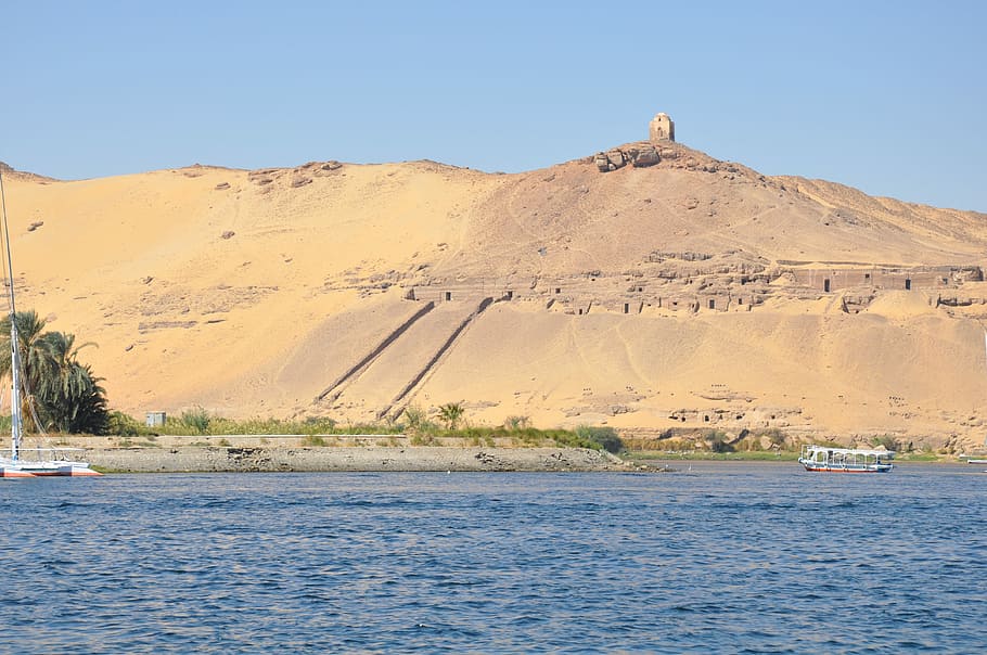 Desert, Nile, Egypt, Aswan, River, landscape, sand, dune, sea HD wallpaper