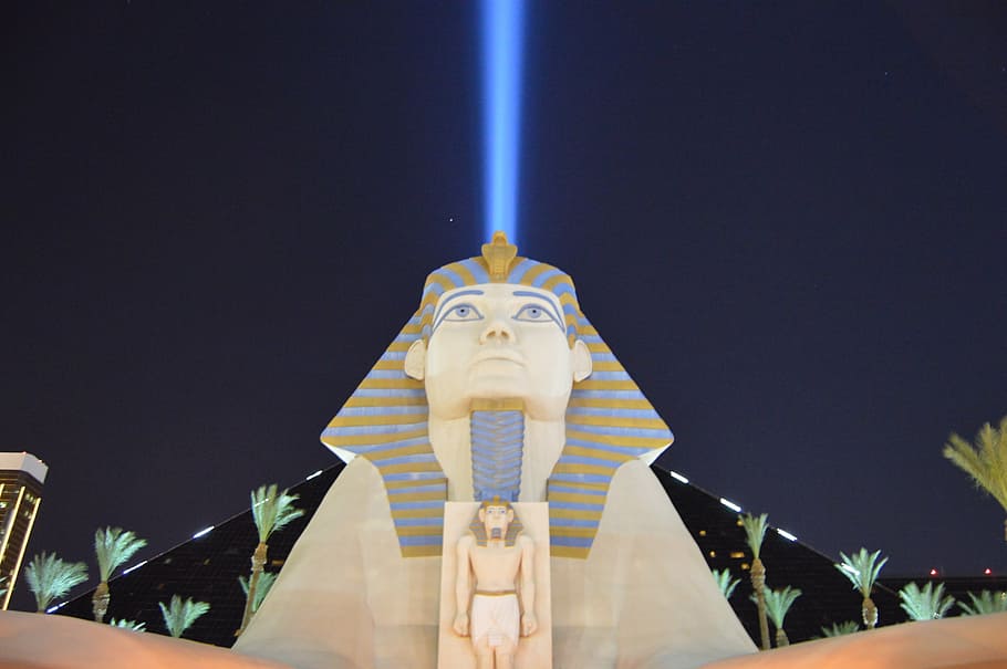 sphinx statue, las vegas, luxor, py, nevada, casino, hotel, strip, HD wallpaper