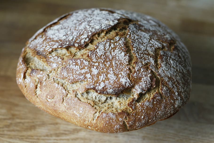 baked crinkles, flour, rye, bread, home made, kitchen, spelt, HD wallpaper