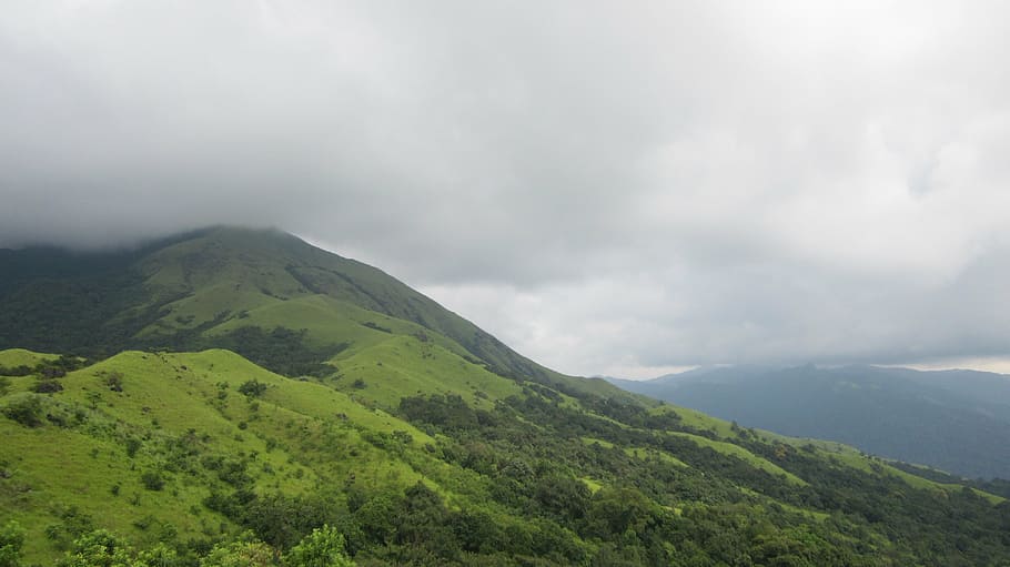mountains, karnataka, kumara, parvatha, kukke, india, western, HD wallpaper