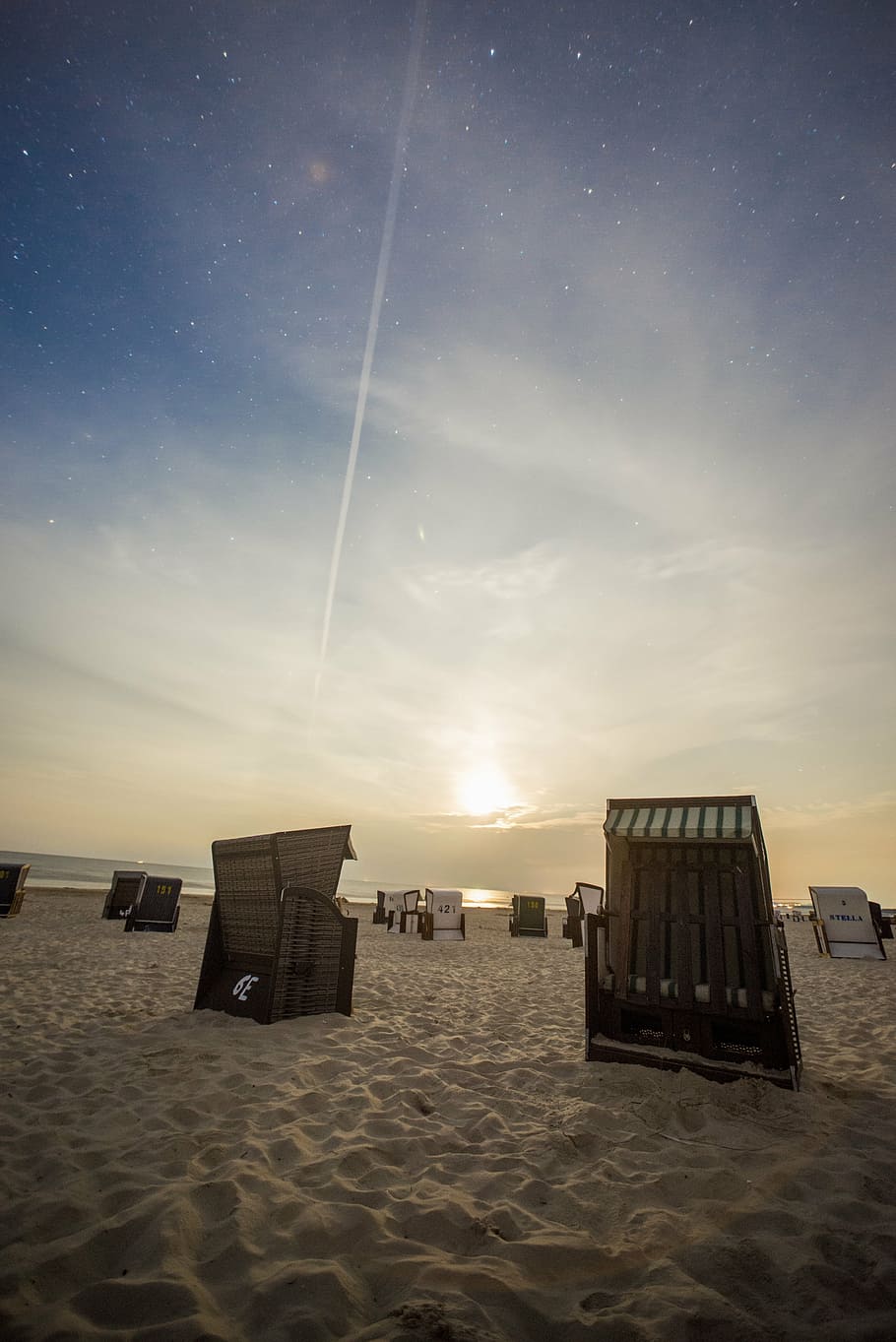 night moon sun beach chair