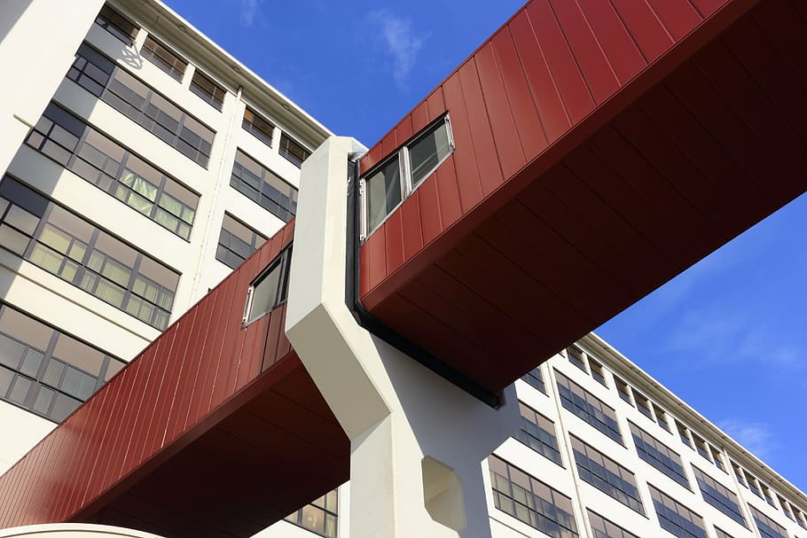 netherlands, eindhoven, ex philips, walkway, architecture, holland HD wallpaper