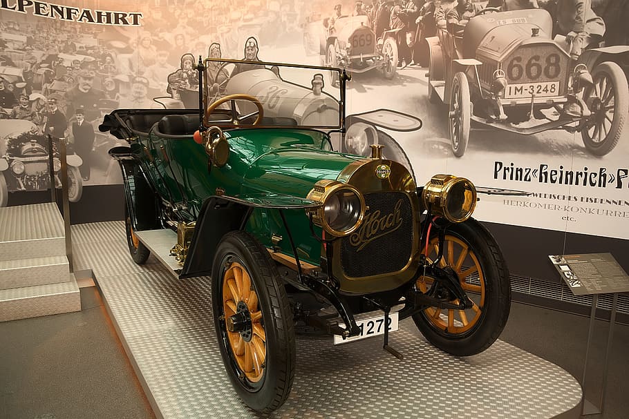 classic green vehicle, oldtimer, exhibition, pkw, vintage car exhibition HD wallpaper