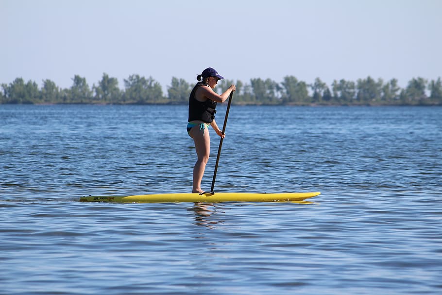 Free download | HD wallpaper: paddle board, water, summer, one person